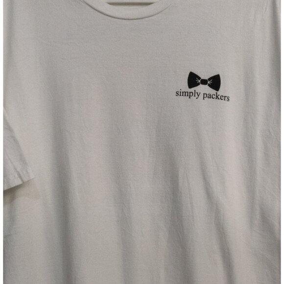 Port & Company Mens White Cotton T Shirt Graphic Logo Crew Neck Short Sleeve 2XL - Picture 3 of 7